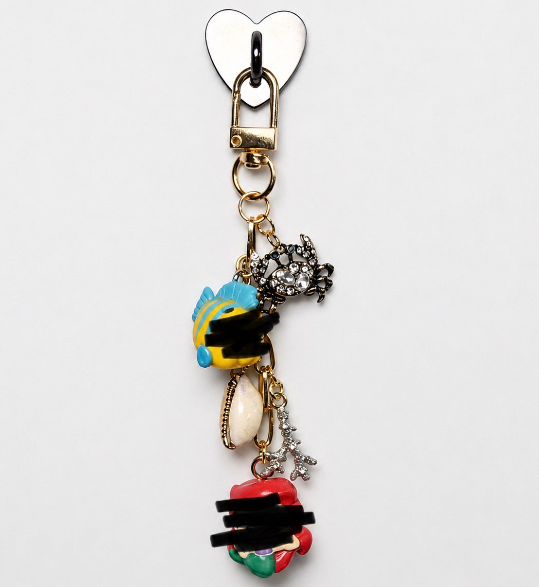 Mermaid and Friend Charm Keychain/Phone