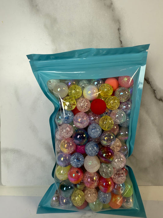 12mm and 16mm Mix Bead Scoop (no flowers) - 80+ beads